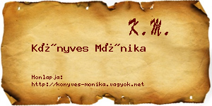Könyves Mónika névjegykártya